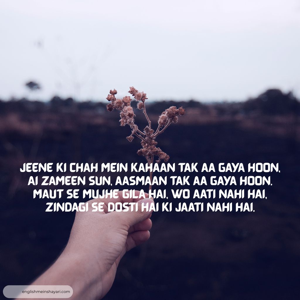 Zindagi Shayari On Life In English